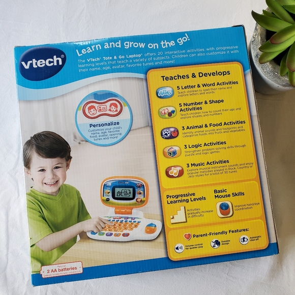 VTech Tote & Go Laptop With Mouse In Orange - Picture 10 of 11